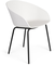 Void, Spisebordsstol med armlæn, Offwhite/Sort, Plast (L: 56 x H: 73,5 x B: 55 cm.)