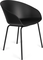 Void, Spisebordsstol med armlæn, Antracit/Sort, Plast (L: 56 x H: 73,5 x B: 55 cm.)