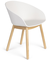 Void, Spisebordsstol med armlæn, Offwhite/Natur, Plast (L: 56 x H: 73,5 x B: 55 cm.)