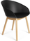 Void, Spisebordsstol med armlæn, Antracit/Natur, Plast (L: 56 x H: 73,5 x B: 55 cm.)